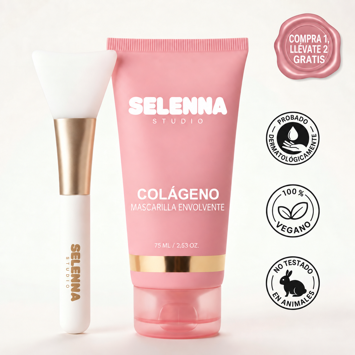 Mascarilla de bio-colágeno + brocha