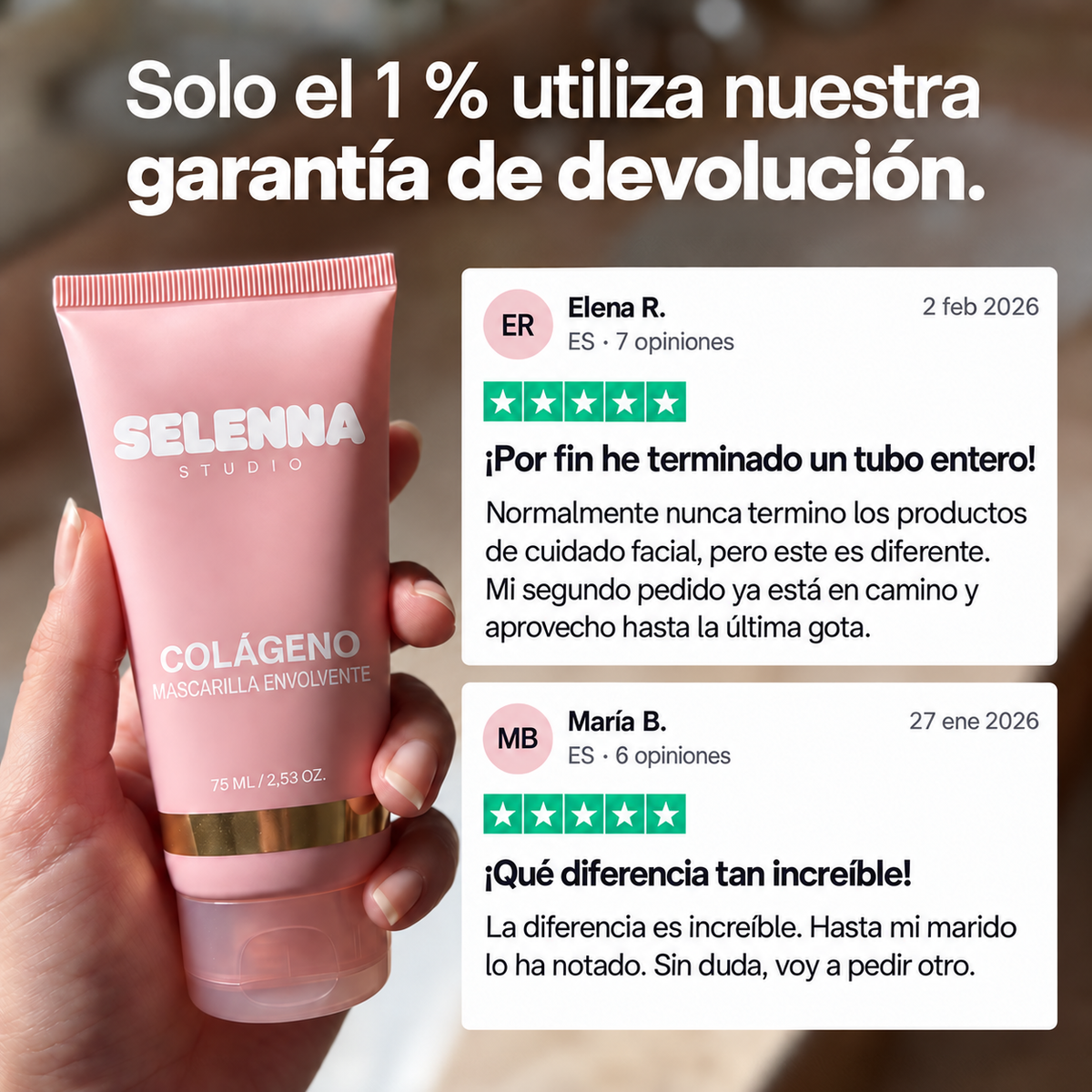 Mascarilla de bio-colágeno + brocha